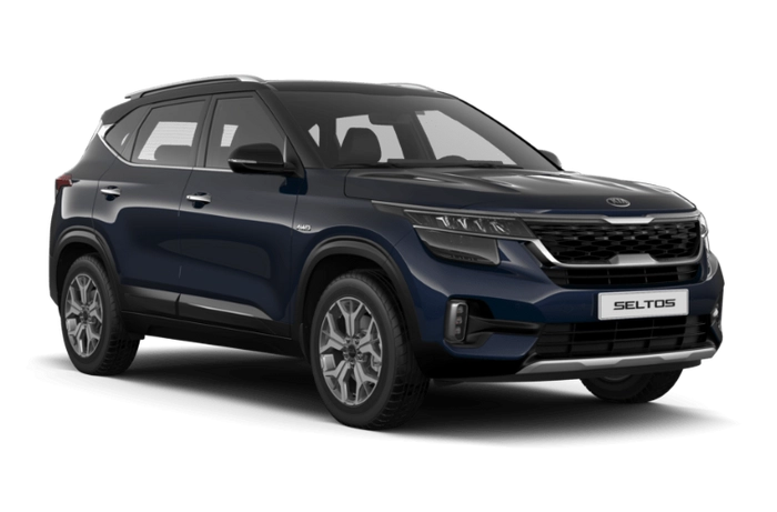 KIA Seltos Dark Ocean Blue / Cherry Black
