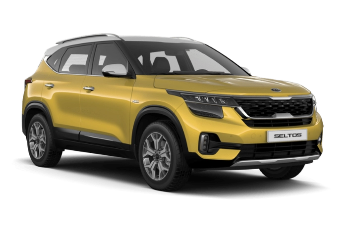 KIA Seltos Starbright Yellow / Clear White